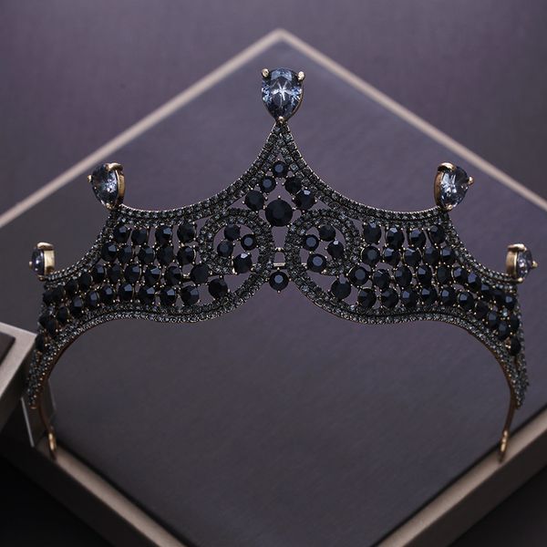 vintage black crystal beads bridal tiaras crown rhinestone diadem pageant baroque crowns bride hairband wedding hair accessories, Golden;white
vintage black crystal beads bridal tiaras crown rhinestone diadem pageant baroque crowns bride hairband wedding hair accessories, Golden;white