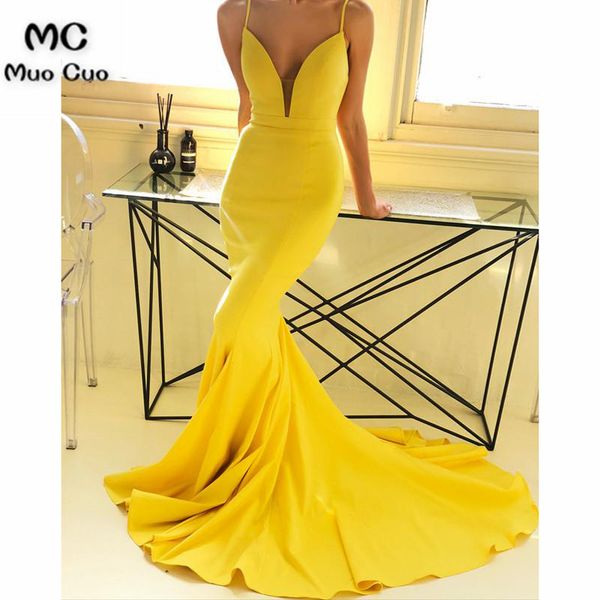 2019 ready ship plunge mermaid evening dresses long spaghetti straps v-neck elastic satin vestido longo evening party dress, White;black
2019 ready ship plunge mermaid evening dresses long spaghetti straps v-neck elastic satin vestido longo evening party dress, White;black