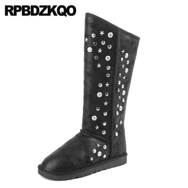 australian flat snow slip on shoes women stud rivet boots plush mid calf comfortable metal knee black
australian flat snow slip on shoes women stud rivet boots plush mid calf comfortable metal knee black