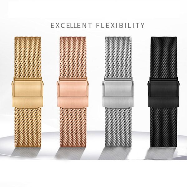 304 stainless steel watchband black silver golden rose gold strap suitable for men and women brand general, Black;brown
304 stainless steel watchband black silver golden rose gold strap suitable for men and women brand general, Black;brown