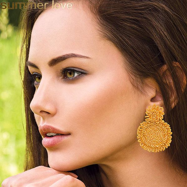 handmade bohemian beads drop earrings for women colorful round big circle pendant earring wedding statement jewelry wholesale, Golden
handmade bohemian beads drop earrings for women colorful round big circle pendant earring wedding statement jewelry wholesale, Golden