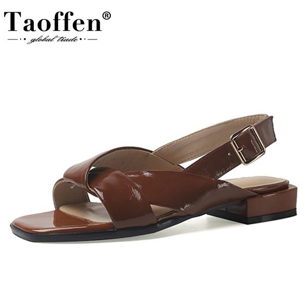 taoffen size 34-43 women sandals real leather buckle women summer shoes fashion casual sandals daily holidays footwear, Black
taoffen size 34-43 women sandals real leather buckle women summer shoes fashion casual sandals daily holidays footwear, Black