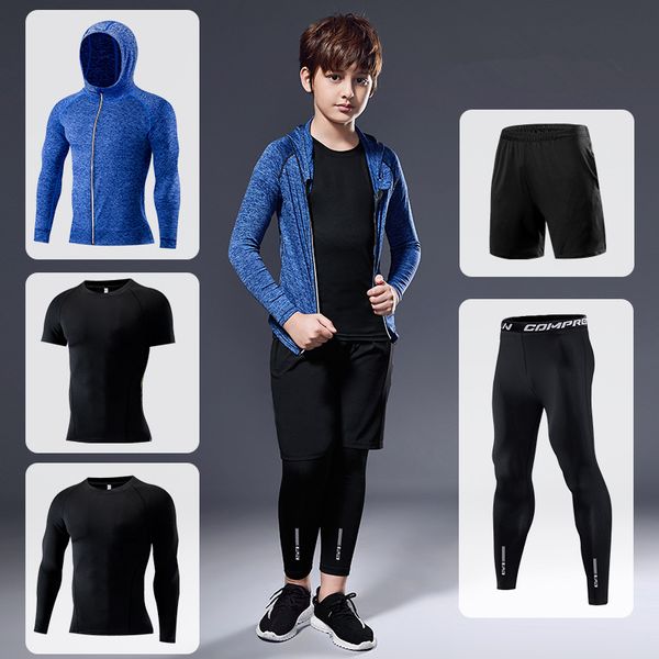 reflective compression set kids running sport suit boy jogging basketball underwear sportswear men gym fitness tracksuit clothes, Black;blue
reflective compression set kids running sport suit boy jogging basketball underwear sportswear men gym fitness tracksuit clothes, Black;blue