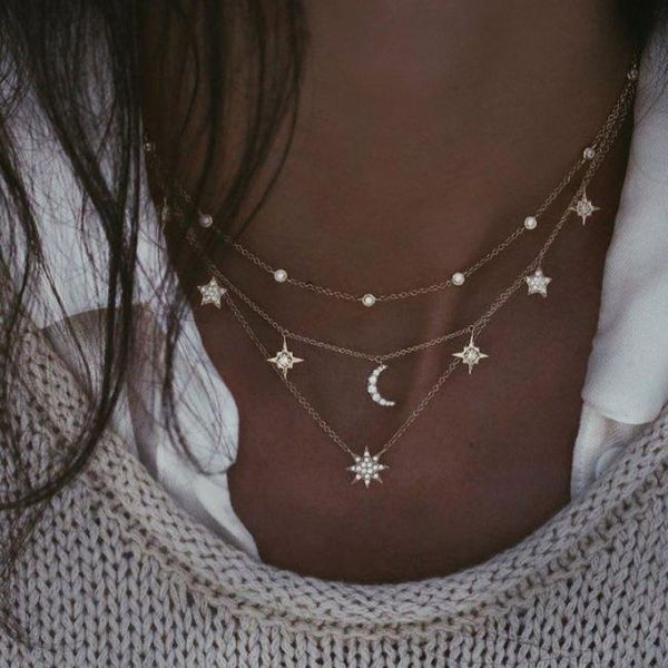 gothic gold chain crystal moon pendant star necklace gifts for women egirl bridesmaid gift moda mujer 2020 accessories jewelry, Silver
gothic gold chain crystal moon pendant star necklace gifts for women egirl bridesmaid gift moda mujer 2020 accessories jewelry, Silver