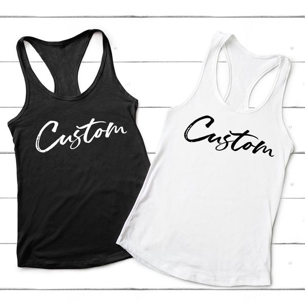 women's tanks & camis custom personalized tank racerback sleeveless fitness gym workout shirt gift for her s-xl, White
women's tanks & camis custom personalized tank racerback sleeveless fitness gym workout shirt gift for her s-xl, White