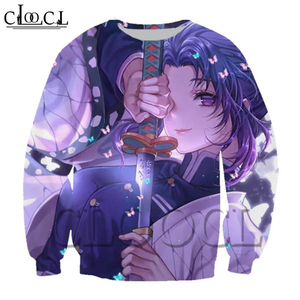 cloocl 3d print sweatshirt japan anime kochou shinobu men/women fashion autumn tracksuit casual style jogging suit, Black 
cloocl 3d print sweatshirt japan anime kochou shinobu men/women fashion autumn tracksuit casual style jogging suit, Black