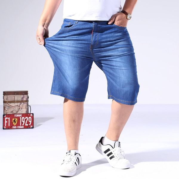 summer men ultra-thin large size denim shorts loose-fit plus-sized straight-cut casual cowboy capri pants men's middle pants, Blue
summer men ultra-thin large size denim shorts loose-fit plus-sized straight-cut casual cowboy capri pants men's middle pants, Blue