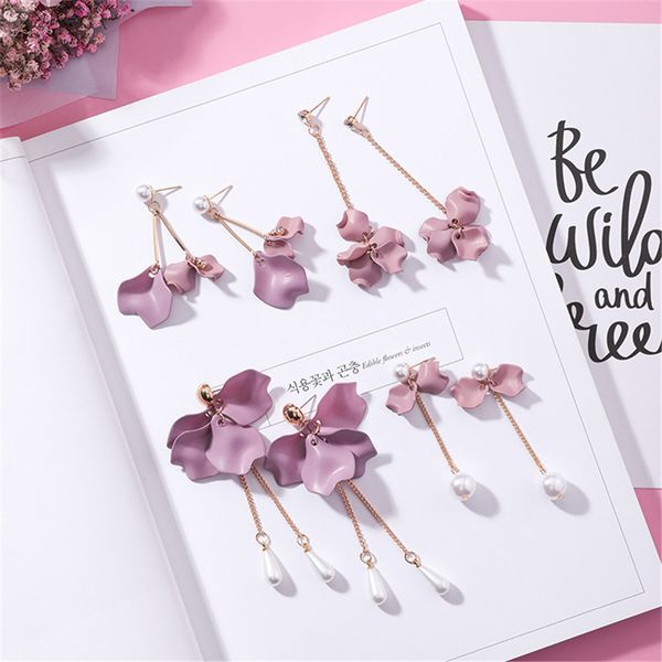 korean sweet acrylic flower drop earring trendy tassel pearl dangle earrings for cute girls jewelry, Silver
korean sweet acrylic flower drop earring trendy tassel pearl dangle earrings for cute girls jewelry, Silver