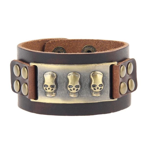 2020 leather fashion shield skull alloy bracelet leather bracelet men's braided alloy, Black
2020 leather fashion shield skull alloy bracelet leather bracelet men's braided alloy, Black