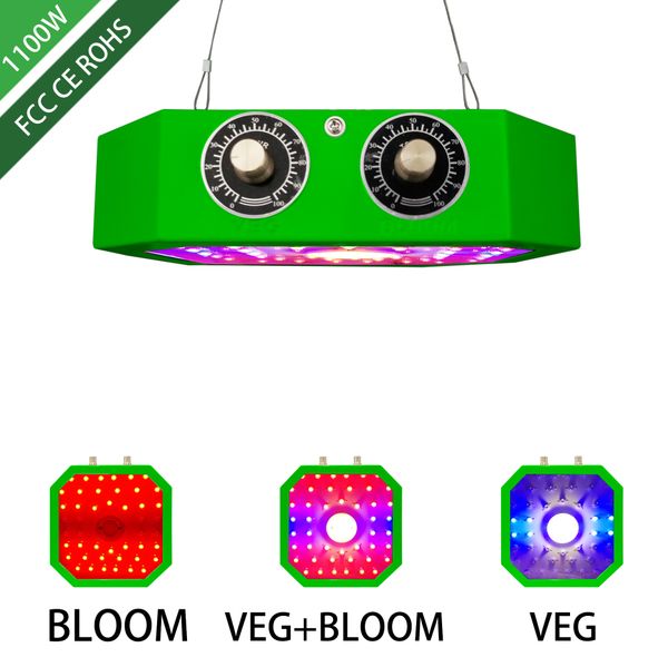 double core plant lamp 1100w green multi-deformation new shell, preferred tent indoor planting, double switch control dimming
double core plant lamp 1100w green multi-deformation new shell, preferred tent indoor planting, double switch control dimming