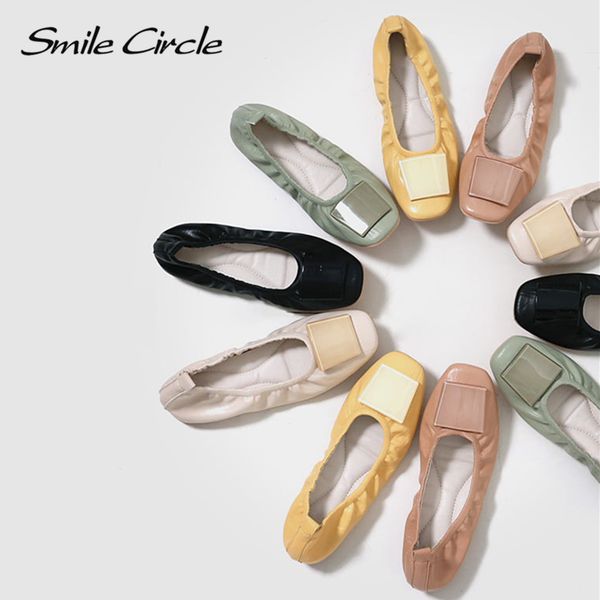 smile circle/ballet flats women nude soft-leather foldable square-toe women's shoes spring summer basic flats loafers, Black
smile circle/ballet flats women nude soft-leather foldable square-toe women's shoes spring summer basic flats loafers, Black