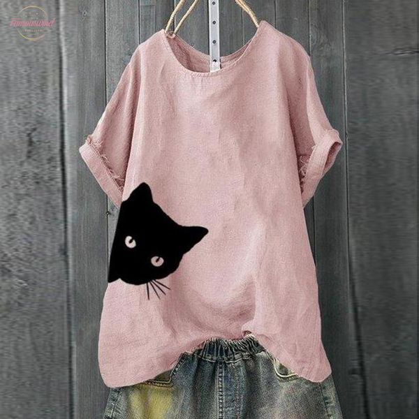 blouses women 2020 summer pluse size casual cartoon cat printed short sleeve long shirt women blouses blusas verano mujer, White
blouses women 2020 summer pluse size casual cartoon cat printed short sleeve long shirt women blouses blusas verano mujer, White
