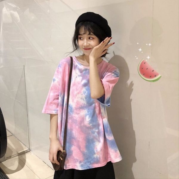 short-sleeved female student xia chaohuo cec loose all-match tie-dyed ins couple short-sleeved t-shirt female student xia chaohuo cec t-shir, White
short-sleeved female student xia chaohuo cec loose all-match tie-dyed ins couple short-sleeved t-shirt female student xia chaohuo cec t-shir, White
