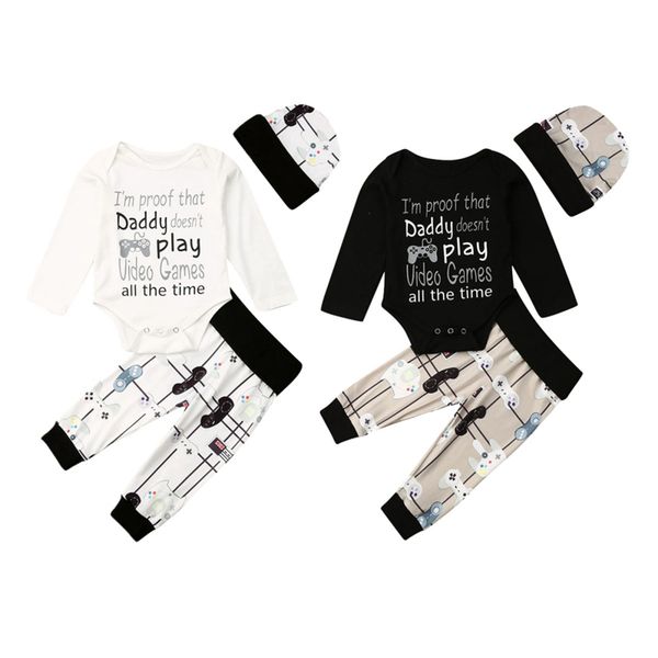newborn baby boy long sleeve romper bodysuit leggings pants hat 3pcs clothes, White
newborn baby boy long sleeve romper bodysuit leggings pants hat 3pcs clothes, White