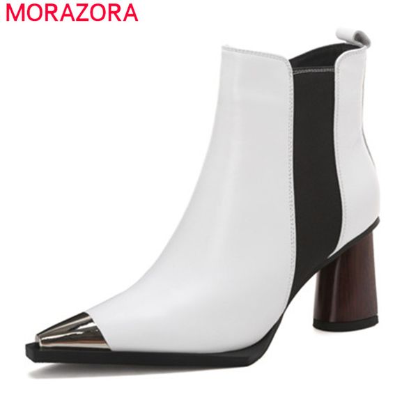 morazora 2020 new arrival women ankle boots high heels genuine leather shoes metal head toe zip autumn winter booties female, Black
morazora 2020 new arrival women ankle boots high heels genuine leather shoes metal head toe zip autumn winter booties female, Black