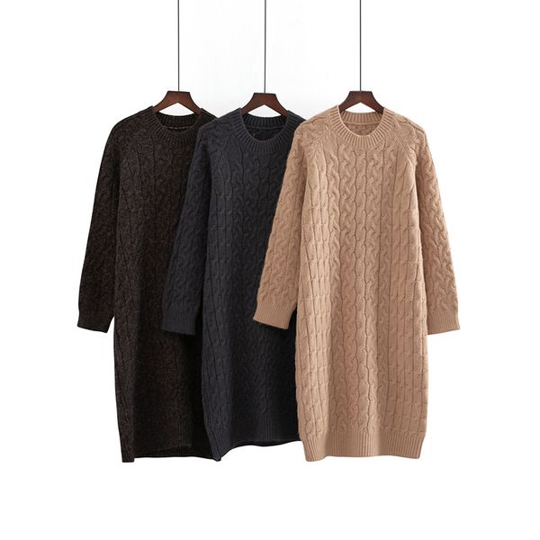 korean casual women's 2019 autumn and winter new lazy wind solid color round neck twist dress; autumn and winter dress women, Black;gray
korean casual women's 2019 autumn and winter new lazy wind solid color round neck twist dress; autumn and winter dress women, Black;gray