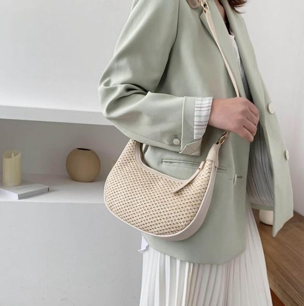 Beach Bag Half Moon Underarm Bag Designer Luxury Handbags Shoulder Bags Woven Bags Double Shoulder Strap
Beach Bag Half Moon Underarm Bag Designer Luxury Handbags Shoulder Bags Woven Bags Double Shoulder Strap