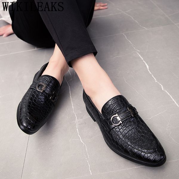 

italian men wedding dress shoes business shoes men oxford leather elegant for brand zapatos de hombre de vestir formal, Black