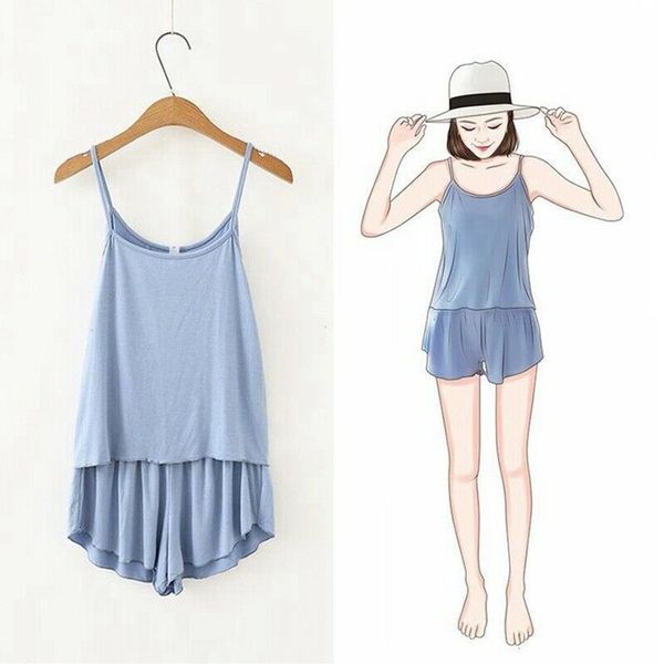 women summer camisole + shorts suit homewear womens two-piece set solid color pajamas sleepwear for women pajama sets, Black;red
women summer camisole + shorts suit homewear womens two-piece set solid color pajamas sleepwear for women pajama sets, Black;red