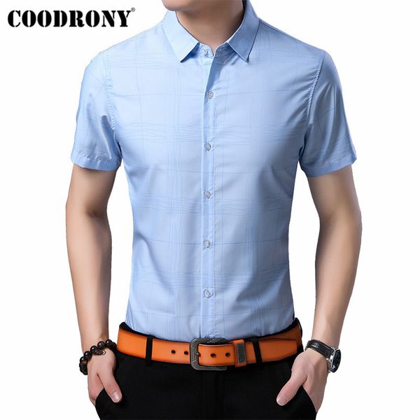 coodrony soft cotton men shirt fashion striped slim fit business casual shirts 2019 summer short sleeve shirt men clothes s96065, White;black
coodrony soft cotton men shirt fashion striped slim fit business casual shirts 2019 summer short sleeve shirt men clothes s96065, White;black