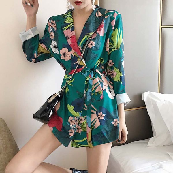 nicemix 2019 autumn new blazer for women printing mid-ling style belted long sleeve jackets elegant loose suits female veste fem, White;black
nicemix 2019 autumn new blazer for women printing mid-ling style belted long sleeve jackets elegant loose suits female veste fem, White;black