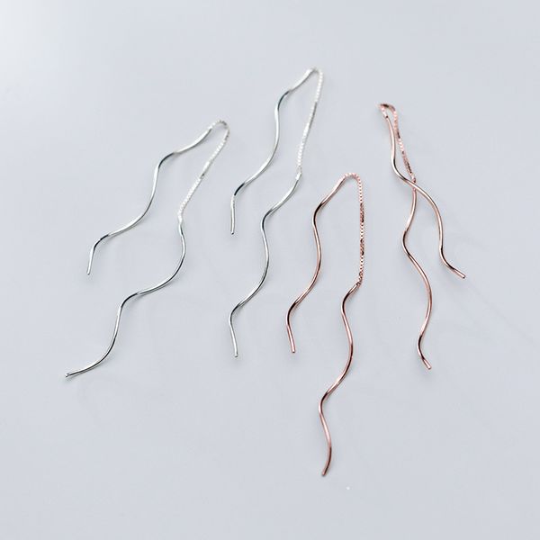 925 sterling silver wave line earrings temperament long spiral ear line long 11cm dangle earrings for women lady daughter gift
925 sterling silver wave line earrings temperament long spiral ear line long 11cm dangle earrings for women lady daughter gift
