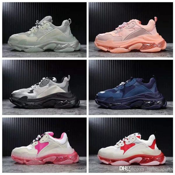 2020 new triple s clear sole men womens trainers white navy blue vintage baskets luxury sneakers platform leisure designer casual shoes, Black
2020 new triple s clear sole men womens trainers white navy blue vintage baskets luxury sneakers platform leisure designer casual shoes, Black