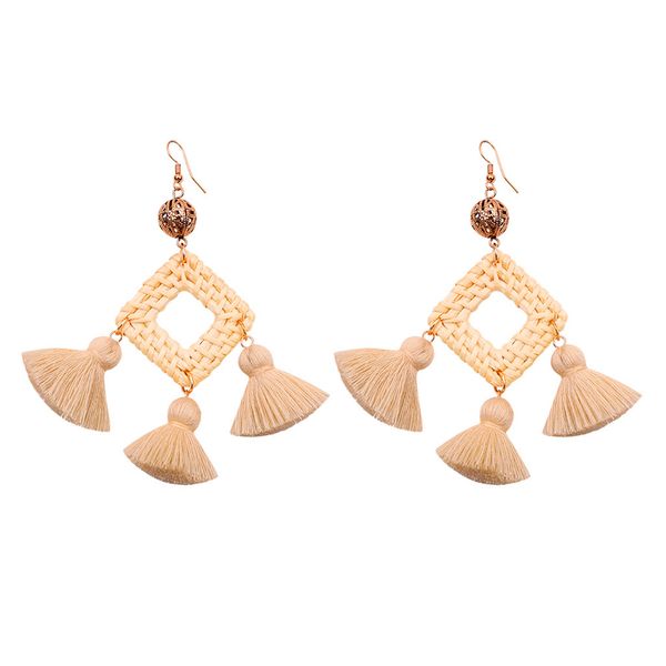 new design rattan dangle earrings mum's day gift bohemian handmade rattan metal hollow tassel geometric earrings ladies jewelry, Silver
new design rattan dangle earrings mum's day gift bohemian handmade rattan metal hollow tassel geometric earrings ladies jewelry, Silver