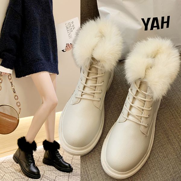 white mid-calf boots shoes booties ladies lace up luxury designer low heels booties plush boots-women round toe winter footwear, Black 
white mid-calf boots shoes booties ladies lace up luxury designer low heels booties plush boots-women round toe winter footwear, Black