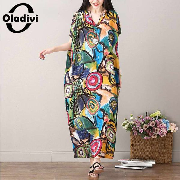 oladivi oversized plus size women fashion printed summer long bohemian dress ladies beach wear tunic dresses 8xl 7xl 6xl 5xl 4xl, Black;gray
oladivi oversized plus size women fashion printed summer long bohemian dress ladies beach wear tunic dresses 8xl 7xl 6xl 5xl 4xl, Black;gray