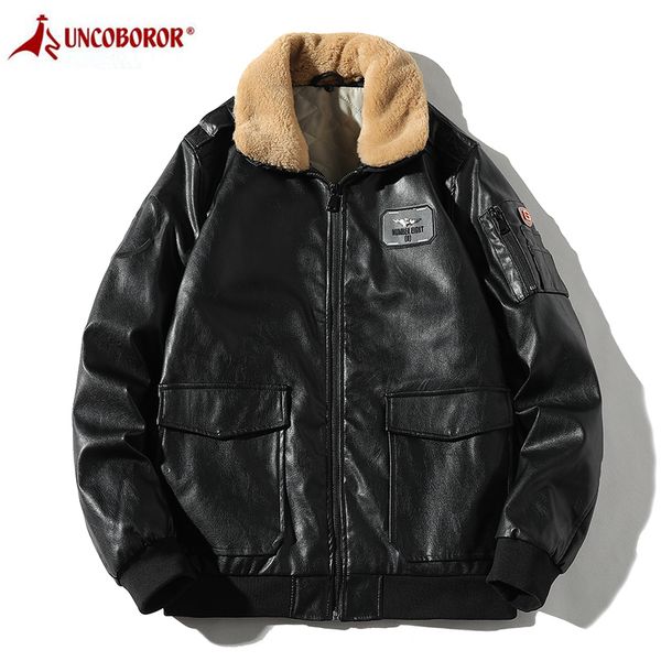 2019 winter pu leather jacket men casual fur collar luxury parka coat outwear motorcycle bomber pilot leather jacket thick warm, Black
2019 winter pu leather jacket men casual fur collar luxury parka coat outwear motorcycle bomber pilot leather jacket thick warm, Black