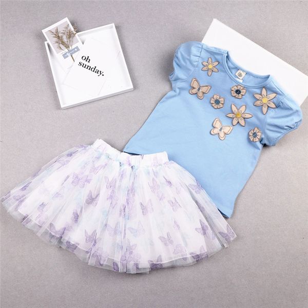 baby girls clothes set kids elegant floral patch t-shirt+butterflies print tutu skirt summer girls short sleeve suits outfits, White
baby girls clothes set kids elegant floral patch t-shirt+butterflies print tutu skirt summer girls short sleeve suits outfits, White