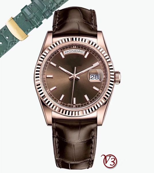 luxury mens watches 2836-2 automatic watch 904l calendar week automatic watch men s luxury watches, Slivery;brown
luxury mens watches 2836-2 automatic watch 904l calendar week automatic watch men s luxury watches, Slivery;brown