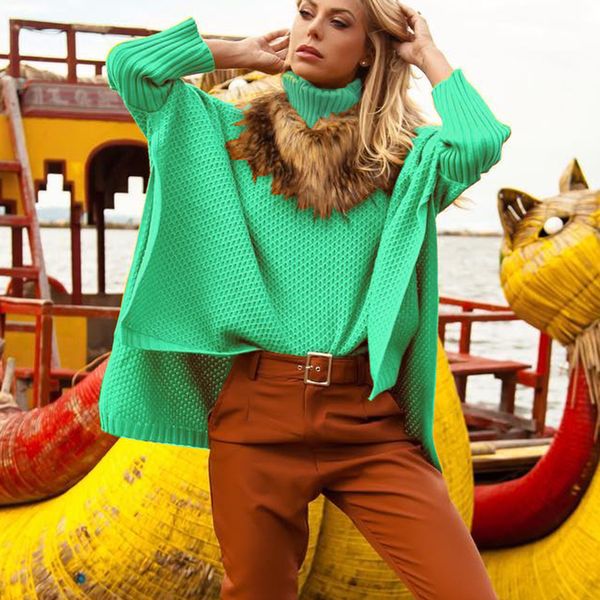 2019 women sweater pullover turtleneck off the shoulder casual knitted loose long sleeve sueter mujer invierno winter clothes, White;black
2019 women sweater pullover turtleneck off the shoulder casual knitted loose long sleeve sueter mujer invierno winter clothes, White;black