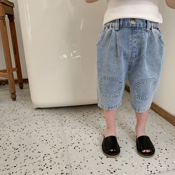 summer boys fashion patchwork denim knee length pants 2020 girls solid color loose fifth pants, Blue
summer boys fashion patchwork denim knee length pants 2020 girls solid color loose fifth pants, Blue