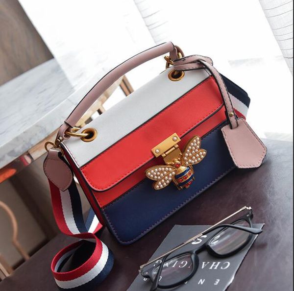 2019 Luxury Crossbody bag GG Women Colorful splicing Little Bee Bags Design Handbag Female Shoulder Bags Messenger Bag Sac Femme
2019 Luxury Crossbody bag GG Women Colorful splicing Little Bee Bags Design Handbag Female Shoulder Bags Messenger Bag Sac Femme