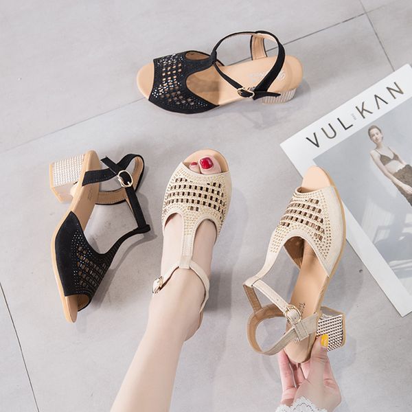 comfort shoes for women beige heeled sandals 2020 summer shoes breathable large size open toe block heels med all-match comfort, Black
comfort shoes for women beige heeled sandals 2020 summer shoes breathable large size open toe block heels med all-match comfort, Black