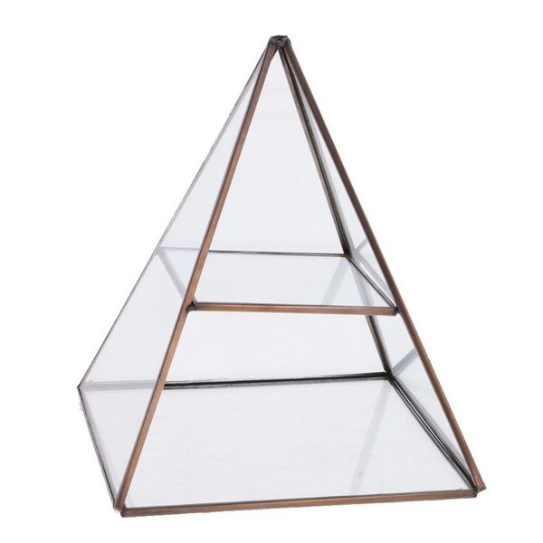 2 tiers vintage style brass clear glass pyramid mirrored shadow box jewelry display case, Pink;blue
2 tiers vintage style brass clear glass pyramid mirrored shadow box jewelry display case, Pink;blue
