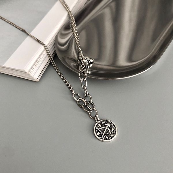 leouerry vintage crude chain necklace 925 sterling silver round coin heart pendant long chain necklaces for women gothic jewelry
leouerry vintage crude chain necklace 925 sterling silver round coin heart pendant long chain necklaces for women gothic jewelry