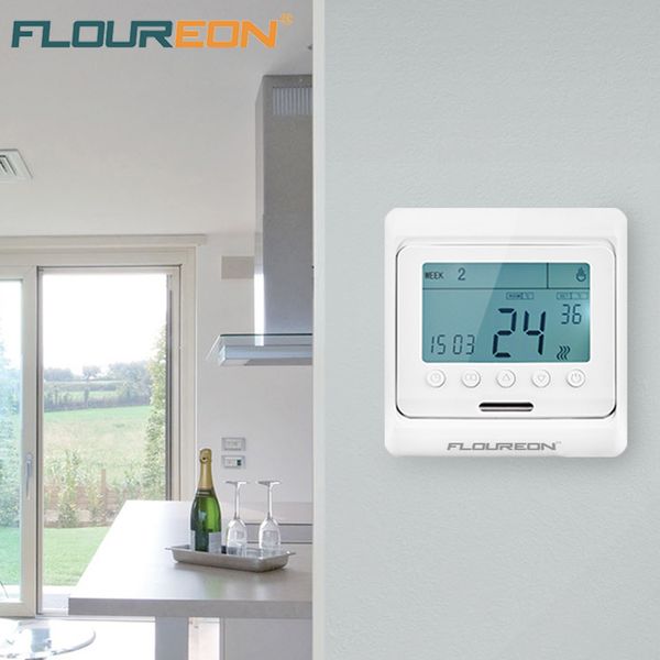 floureon warm floor heating system thermostat lcd backlight weekly programable thermoregulator ac 220v temperature controller
floureon warm floor heating system thermostat lcd backlight weekly programable thermoregulator ac 220v temperature controller