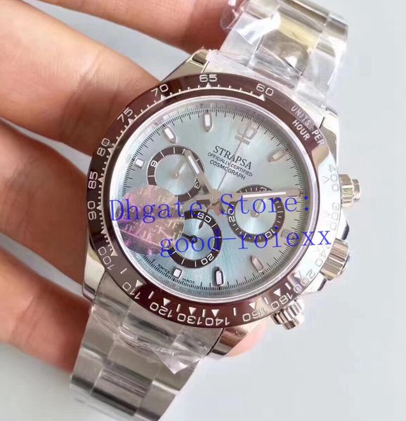 Cu tomized v2 ver ion men chronograph automatic a ia 7750 eta watch men lce blue dial ceramic bezel port valjoux 116506 factory watche, Slivery;brown
Cu tomized v2 ver ion men chronograph automatic a ia 7750 eta watch men lce blue dial ceramic bezel port valjoux 116506 factory watche, Slivery;brown