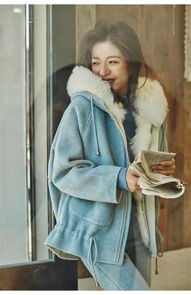 aorice zy18954 women real wool fur coat lady fur lining hooded jacket winter wool parka outwear, Black
aorice zy18954 women real wool fur coat lady fur lining hooded jacket winter wool parka outwear, Black