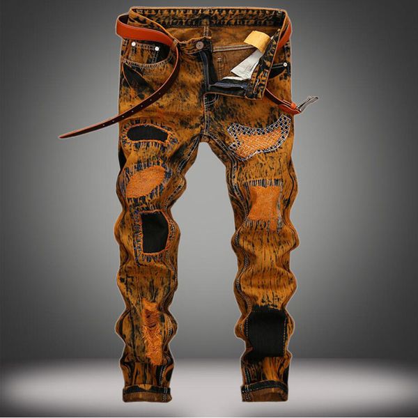 fashion men frayed jeans skinny jeans ripped denim pant long pant long trouser men bike, Blue
fashion men frayed jeans skinny jeans ripped denim pant long pant long trouser men bike, Blue