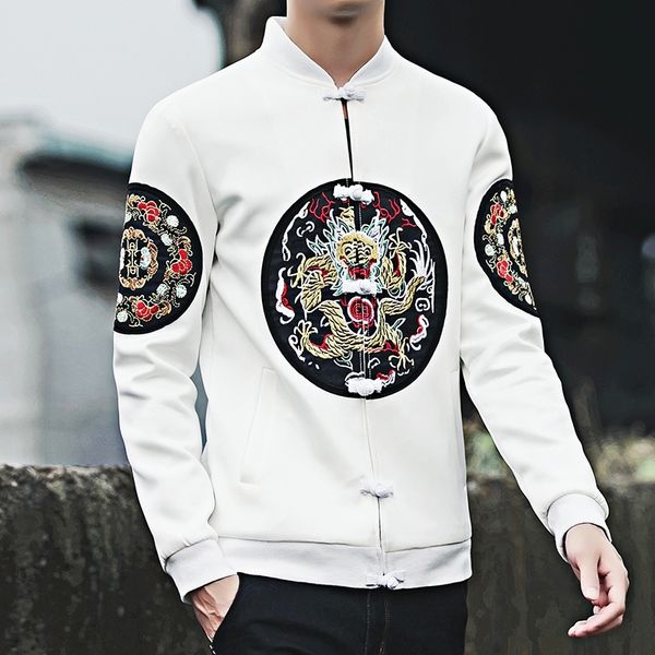 2019 spring autumn man jacket loose coat dragon pattern brand new embroidery mens casual long sleeve stand collar bomber jacket, Black;brown
2019 spring autumn man jacket loose coat dragon pattern brand new embroidery mens casual long sleeve stand collar bomber jacket, Black;brown
