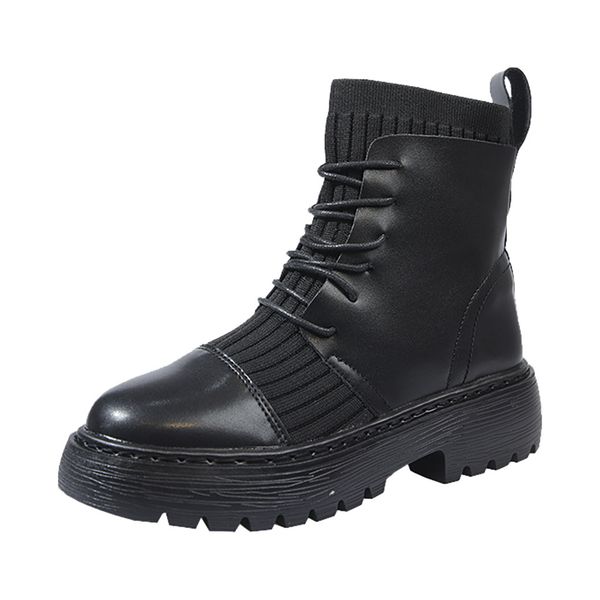 fashion brushed ankle boots socks boots elastic short square heels women, Black
fashion brushed ankle boots socks boots elastic short square heels women, Black
