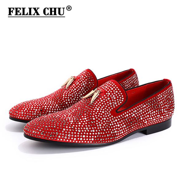 2019 luxury rhinestone slip on velvet loafers men shoes with golden tassel party wedding shoes black red size 39-46
2019 luxury rhinestone slip on velvet loafers men shoes with golden tassel party wedding shoes black red size 39-46