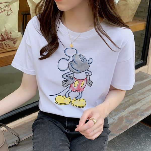 2020 loose short-sleeved t-shirt femalecartoon casual t-shirt white student white top
2020 loose short-sleeved t-shirt femalecartoon casual t-shirt white student white top