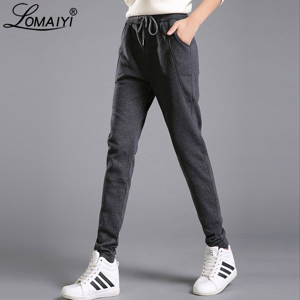 lomaiyi plus size women's winter harem pants women warm thick soft woolen sweatpants female korean trousers woman pants bw033, Black;white
lomaiyi plus size women's winter harem pants women warm thick soft woolen sweatpants female korean trousers woman pants bw033, Black;white