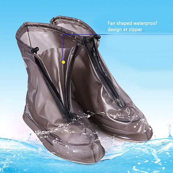 1 pair indoor outdoor cycling device thick anti dust protection rain boots waterproof reusable non slip hiking shoe cover, White;pink
1 pair indoor outdoor cycling device thick anti dust protection rain boots waterproof reusable non slip hiking shoe cover, White;pink