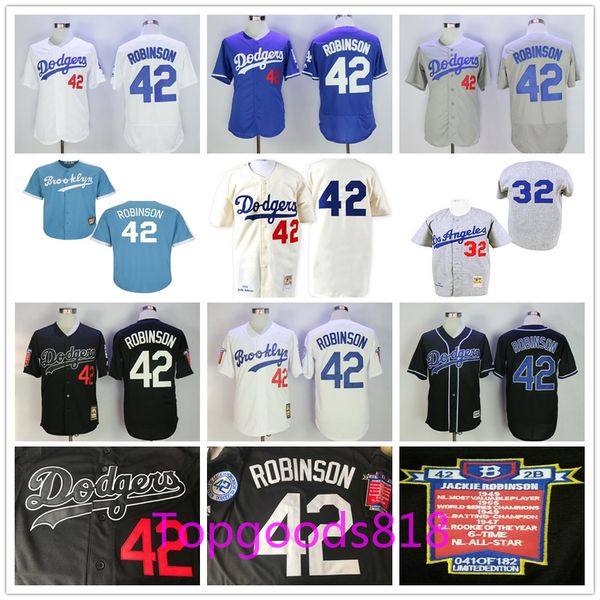 Jackie robin on jer ey lo angele brooklyn 42 dodger andy koufax white black blue cream retro 1955 1963 vintage ba eball jer ey, Blue;black 
Jackie robin on jer ey lo angele brooklyn 42 dodger andy koufax white black blue cream retro 1955 1963 vintage ba eball jer ey, Blue;black
